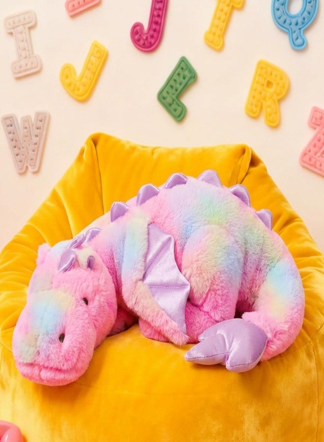 ARELUX Large 36in Cute Dragon Stuffed Animals Plush Toy Soft Colorful Pink Pterosaur Plushie Giant Fuzzy Dinosaur Pillow Plushies with Wings Cuddly for Friends Family Member - Image 5